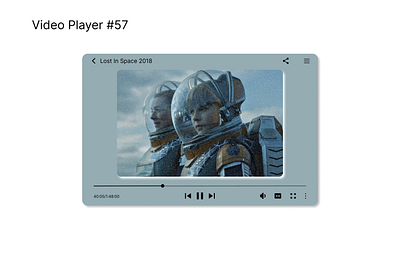 Video Player #57 dailyui design digitalart graphic design ui uidesign