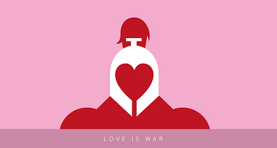 Love is war conceptual editorial illustration love vector war
