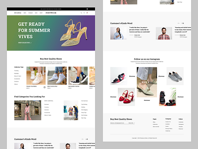 FOOTWEAR E-Commerce Website Design 3d animation branding design fashion fashion trends figma footwear footwear brands graphic design heels landing page logo motion graphics shoes shopping style shopping ui ux website