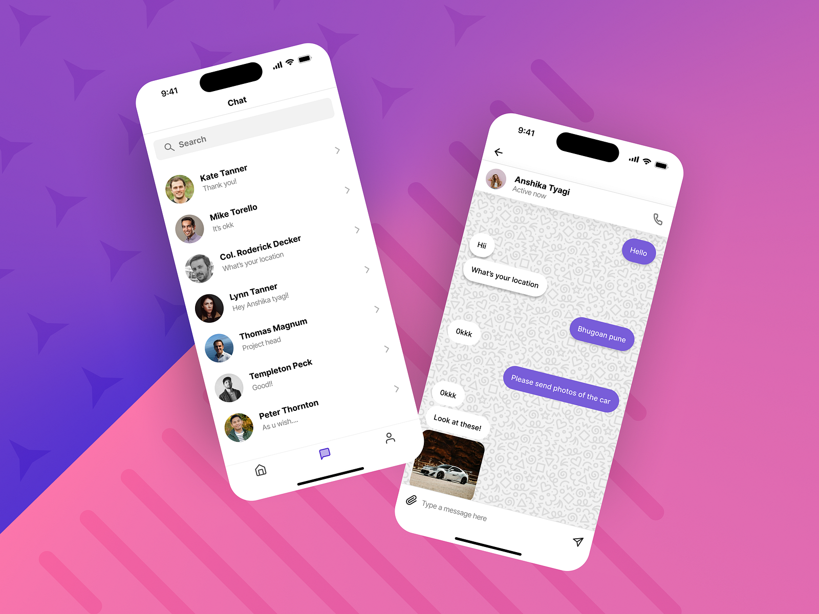 Chat Screen by Anshika Tyagi on Dribbble