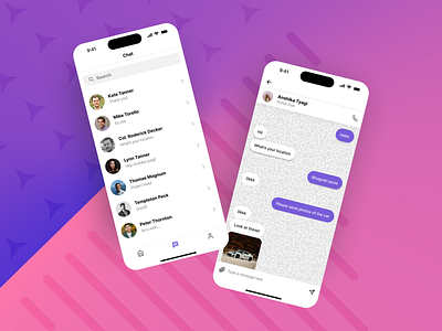 Chat Screen app chat design mobile ui
