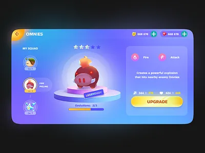 Game ui art buttons casual game illustration ui