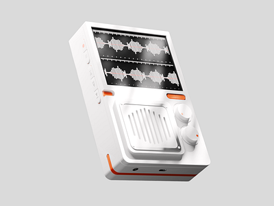 3D Sound Recorder Concept 3d 3d animation 3d model 3d music 3d object animation illustration sound recording