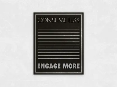 Engage More Poster 16X20 poster print typography