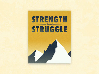 Strength Through Struggle Poster 16X20 graphic design poster print typography