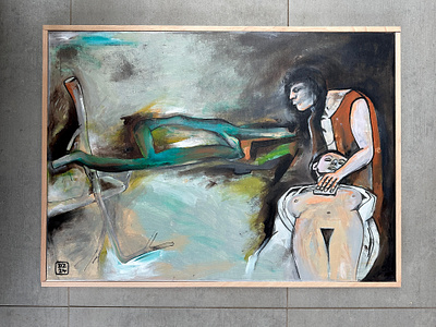Léčitel .., akryl na plátně, 70 x 50 cm, Zdeněk Duroň, 2024