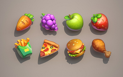 Game assets 3d 3d assets 3d model blender casual casual game cgi game assets hand painted low poly mobile game props stylish stylized