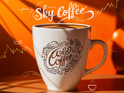 Sky Coffee Mug Illustration 3d animation art beverage art brand design branding coffee coffee art coffee illustration coffee mug design digital art fanart graphic design illustration logo motion graphics product illustration sky coffee mug student work