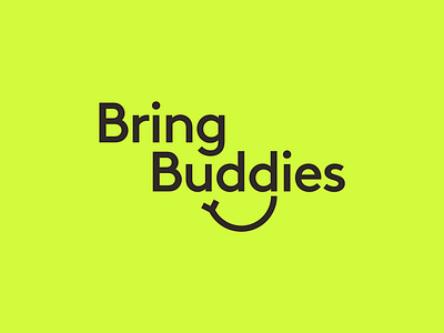 "BringBuddies" Brand Naming + Logo Design brand naming branding clean deliveryservice graphic design happy hyperlocal logo logo design minimal smiley typography wordmark