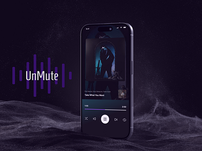 UnMute music app - UX/UI design branding logo ui