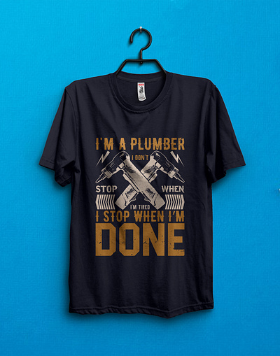 Plumber T-shirt Design animation branding graphic design motion graphics plumber t shirt plumber t shirt design t shirt t shirt design