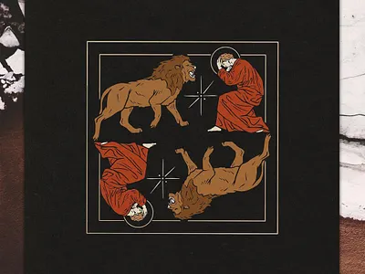 Daniel In The Lions Den album artwork bible biblical christian church daniel handmade illustration lion lions den music religious scripture