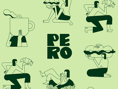 PERO - Cafe Branding & Packaging bakery brand design brand identity branding bread cafe cafe branding cafe packaging character design coffee graphic design hand drawn identity illustration logo logo design mascot design packaging poster restaurant