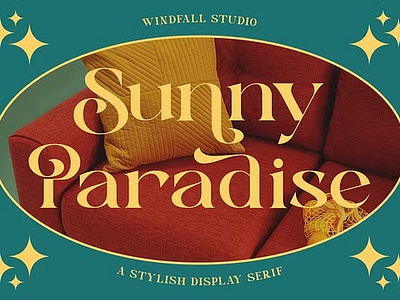 Sunny Paradise - Decorative Typeface creative font display font header headline ligature font ligatures ornamental font retro font retro serif retro sign retro typography serif font vintage font