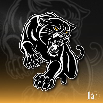 Panther Mascot branding graphic design illustration logo mascot panther