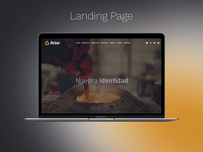 Landing Page - Empresa Metalúrgica graphic design landing page ui web design