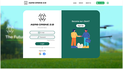 Agro Drone Landing Page graphic design ui web design website