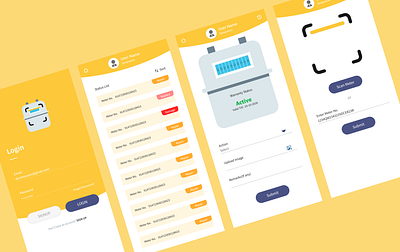 Meter Warranty App adobe xd app design corel draw gas illustrator meter ui warranty