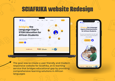 SciAfrika Website Redesign branding design education landing page ui ux website redesign