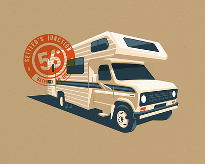 Settler's Junction 99design bestdesign branding camp campaign camper car creativedesign design explorethewild graphic design illustration logo moondesign natureinspired rv safaristyle stamp vintage wilddesign