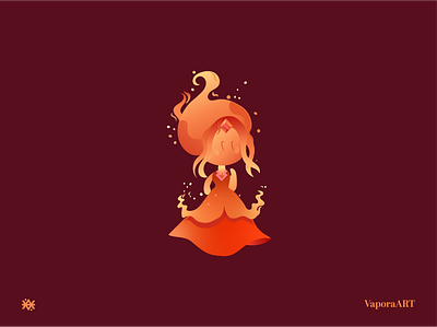 Flame princess; redesign beauty branding design graphic design illustration logo vector