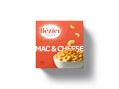 Bézier Curve Mac & Cheese bezier bezier curve cheesy graphic design handles joke mac cheese macaroni packaging pen tool pun