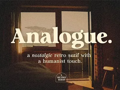 Analogue - Humanist Retro Serif american analog branding editor fashion humanist instagram logo modern organic packaging retro serif stylish vintage