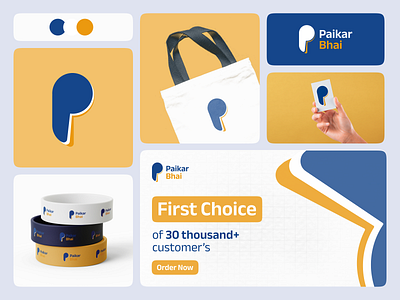 logo design and brand guide for paikar bhai | a Ecommerce place bento brand identity branding graphic design identit illustration logo vector