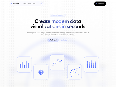 Graphyte - A Data Visualization platform analytics charts data data analytics graphs landing page product saas saas landing visualization website