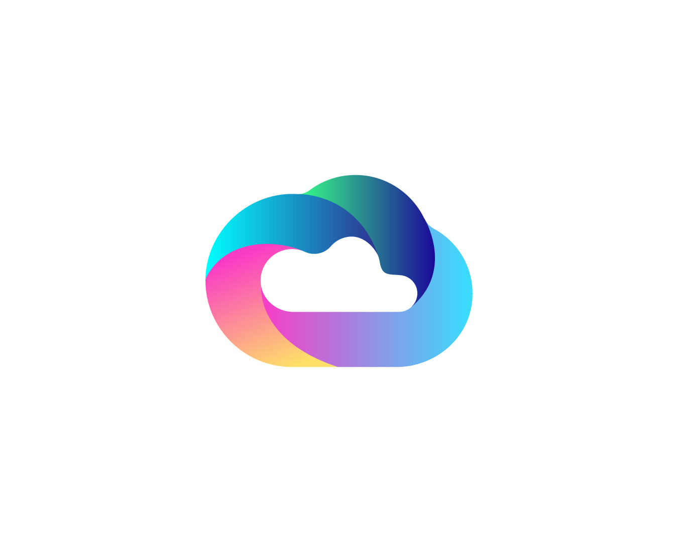 Cloud logo branding cloud data center design download flat gradient graphic design icon illustration logo logotype sign storage ui upload vector weather