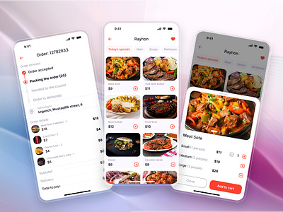 Food delivery app design - Dimmazzi design design system product design prototyping ui ux wireframe