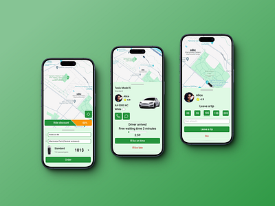 Ecotaxi app design concept (Authoring design) graphic design mobil desing ui