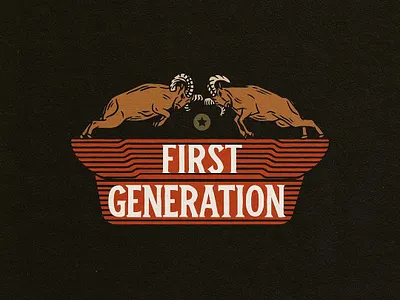 First Generation branding color palette design dodge dodge ram handmade icon illustration logo old truck ram rams retro trucks vintage