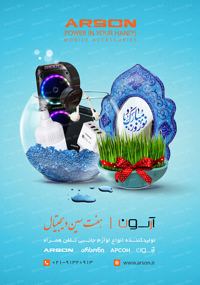 Happy Nowruz (Persian new year) fateme tlbn graphic design grass happy new year happy nowruz (persian new year) mirror mobile accessories nowruz social media tight fish