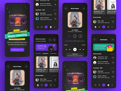 It's vibe Music App app applicaion branding creative figma jitter keyurdasani music new responsive song sound ui uiux unique uxdesign