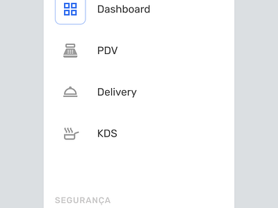 KDS feature menu interface ui