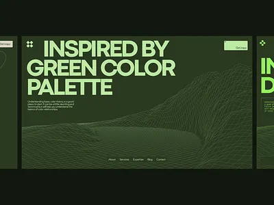 GREEN /Web design inspired by color palette branding color green hero section landing page minimalism ui