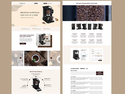 eCommerce Landing Page UI Design ecommerce web site graphic design landing page one page ui product overview ui ux web design web page design