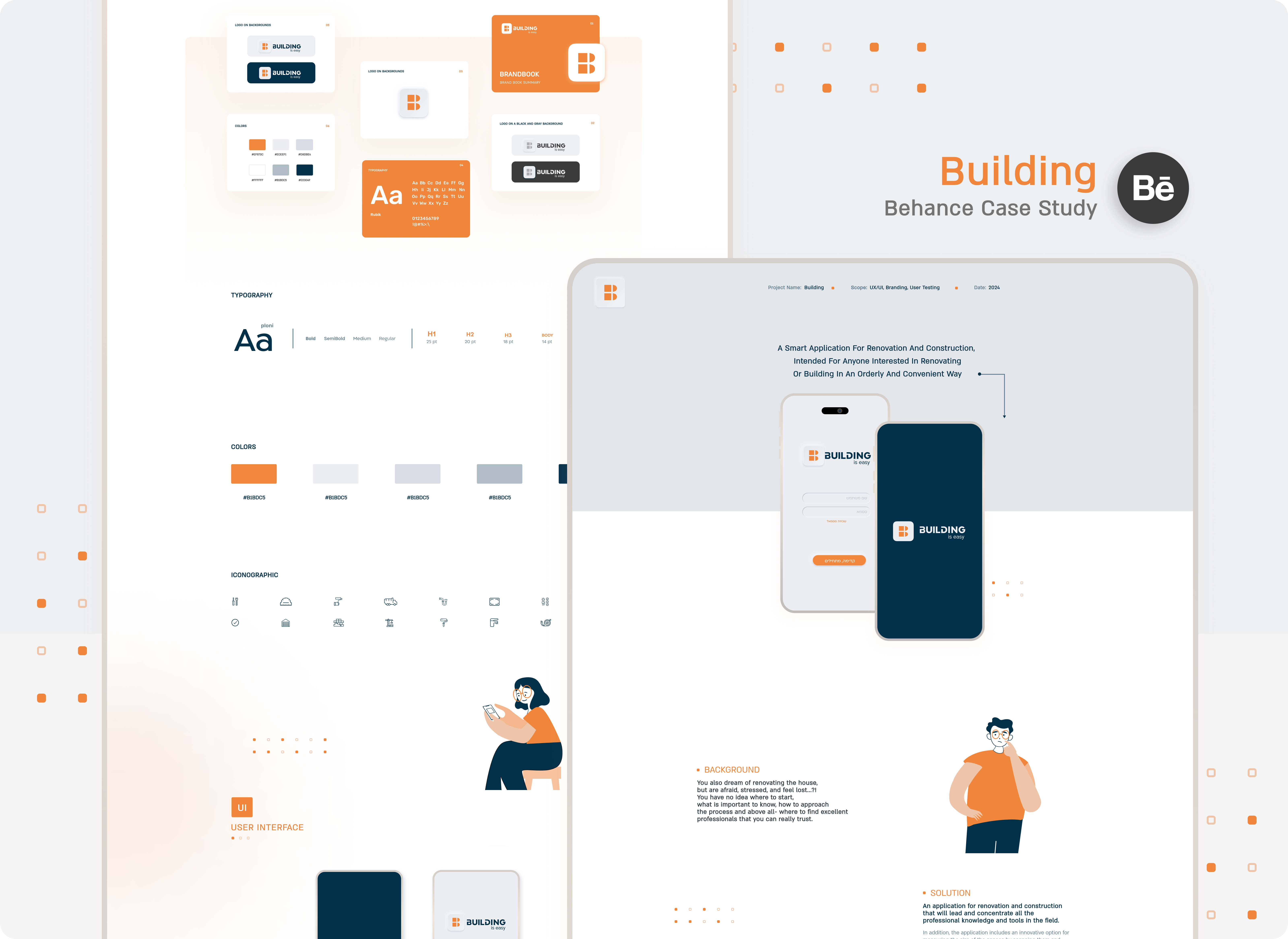 BUILDING__Case study branding graphic design logo motion graphics ui