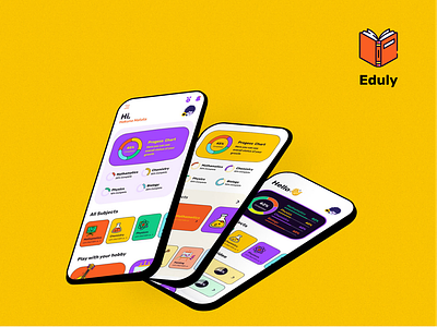 Eduly: E-Learning Mobile UI Design Kit app chemistry dashboard edtech education figma hobby home illustration learn mathematics neel prakhar progress sharma student subject teacher ui ux