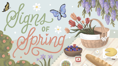 Signs of Spring blog color design digital art digital illustration graphics illustration illustrator procreate seasonal spring visual art