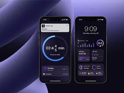 Screen Time | Mobile App app branding design ui ux