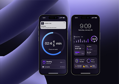 Screen Time | Mobile App app branding design ui ux