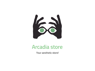 Arcadia store branding graphic design logo ui
