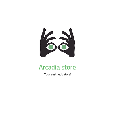 Arcadia store branding graphic design logo ui