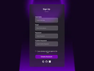 sign up form - Component creation component react js tailwind css uiux