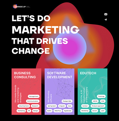 Change is a marketing company figma landing ui website wordpress