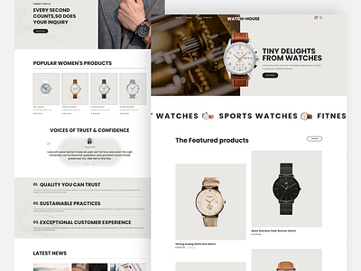 Watch-house accessories website accessories business design fashion time uiux watch watch website web design website