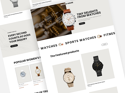 Watch-house accessories website accessories business fashion time ui uiux watch watch website web design website