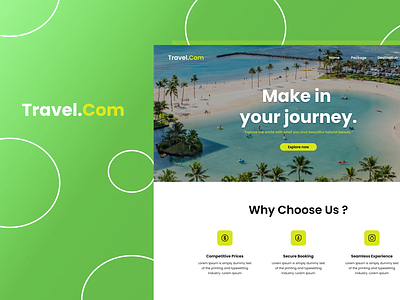 UI Travel - Web Design animation app branding design graphic design illustration logo motion graphics typography ui ux vector